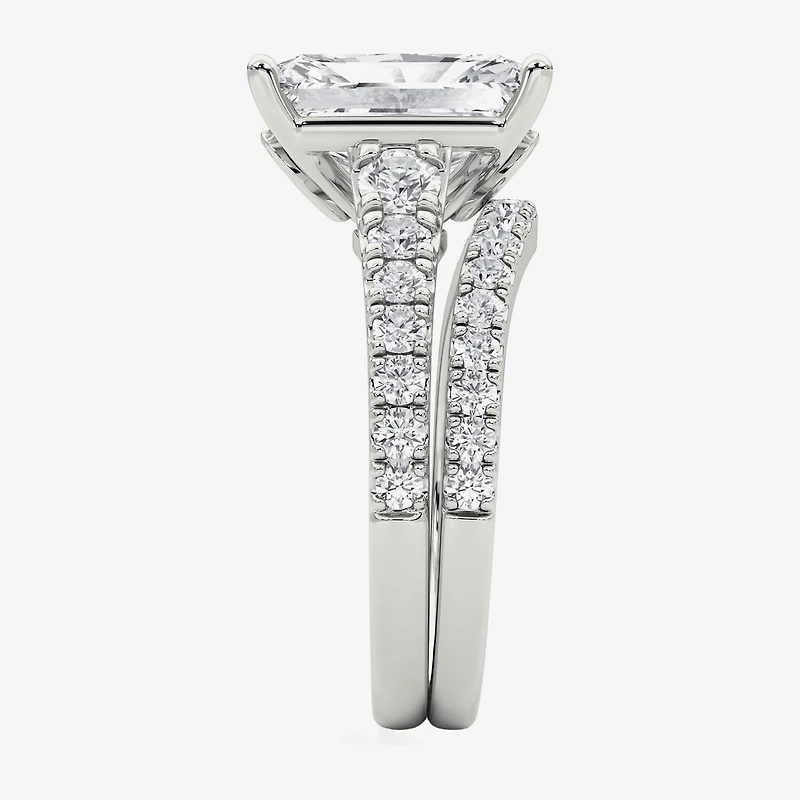 Grown Gorgeous (F / Vs2) Womens / Ct. T.W. Lab White Diamond 14K Gold Rectangular Side Stone Bridal Set