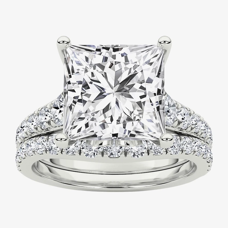 Grown Gorgeous ( F / Vs2 ) Womens 5 3/8 Ct. T.W. Lab White Diamond 14K Gold Side Stone Bridal Set