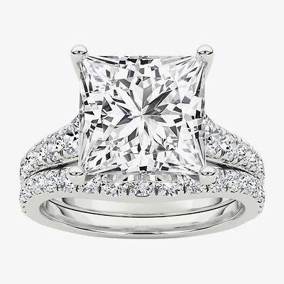 Grown Gorgeous ( F / Vs2 ) Womens 5 3/8 Ct. T.W. Lab White Diamond 14K Gold Side Stone Bridal Set