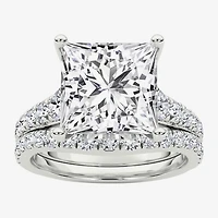 Grown Gorgeous ( F / Vs2 ) Womens 5 3/8 Ct. T.W. Lab White Diamond 14K Gold Side Stone Bridal Set