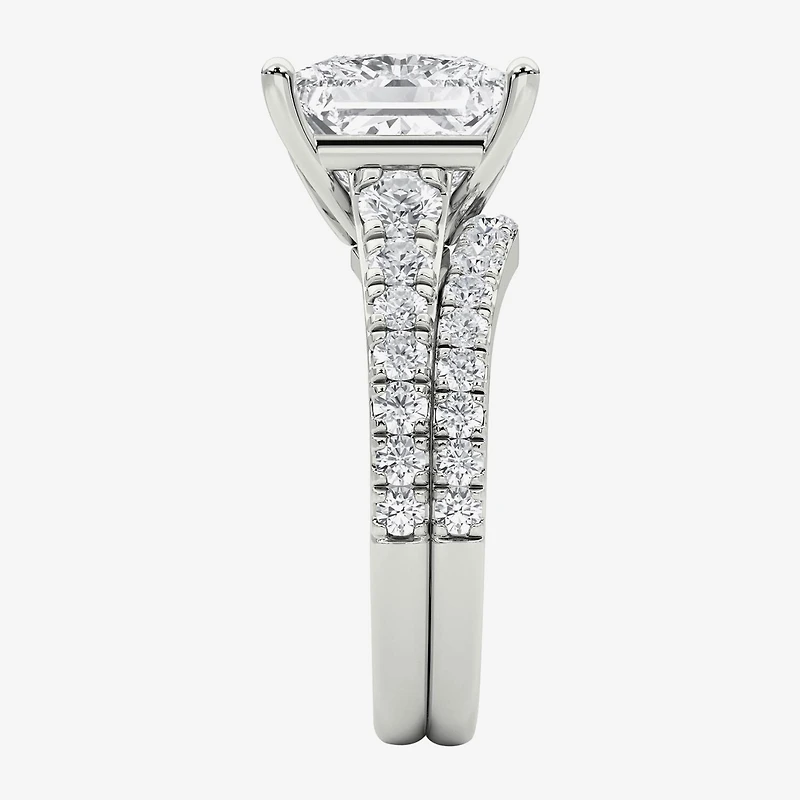 Grown Gorgeous ( F / Vs2 ) Womens 5 3/8 Ct. T.W. Lab White Diamond 14K Gold Side Stone Bridal Set