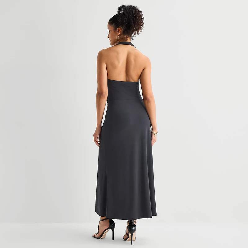 Bold Elements Womens Cowl Neck Sleeveless Maxi Dress