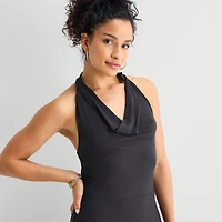 Bold Elements Womens Cowl Neck Sleeveless Maxi Dress