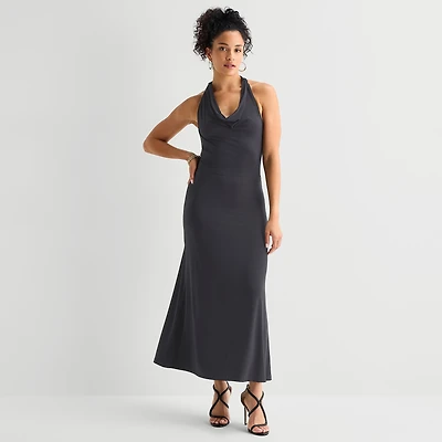 Bold Elements Womens Cowl Neck Sleeveless Maxi Dress