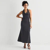 Bold Elements Womens Cowl Neck Sleeveless Maxi Dress