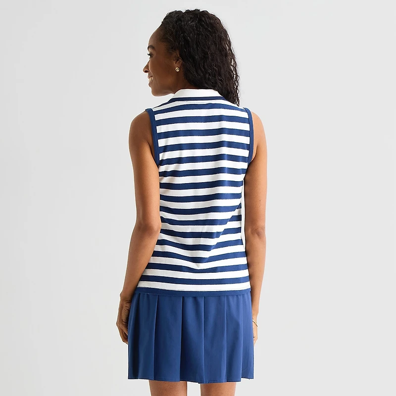 St. John's Bay Womens Sleeveless Quarter-Zip Pullover