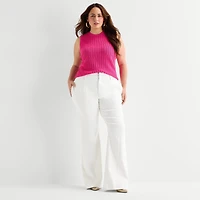 Bold Elements Womens Plus High Rise Flare Leg Jean