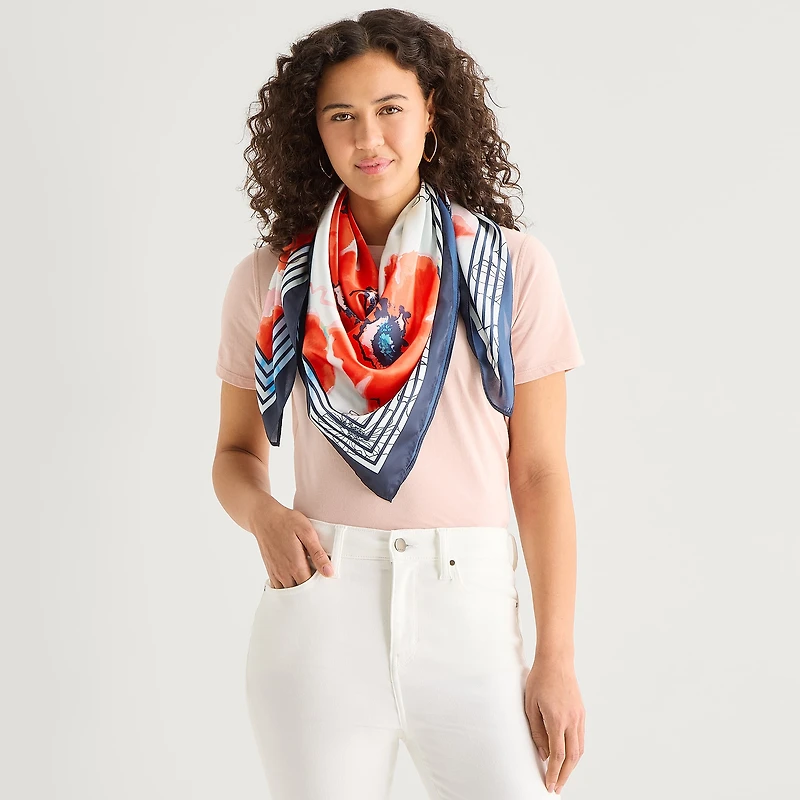 Mixit Scarves Floral Square Scarf