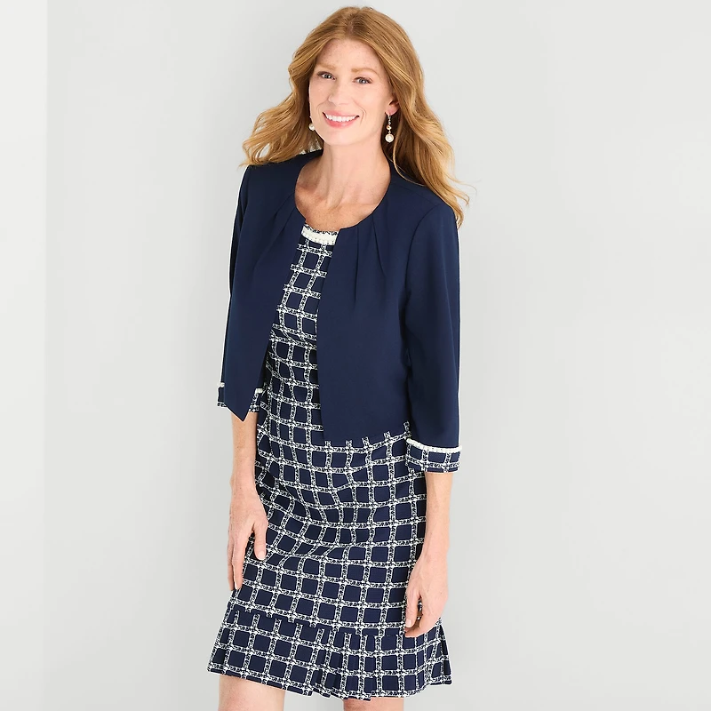 Maya Brooke Womens Jacket Dress