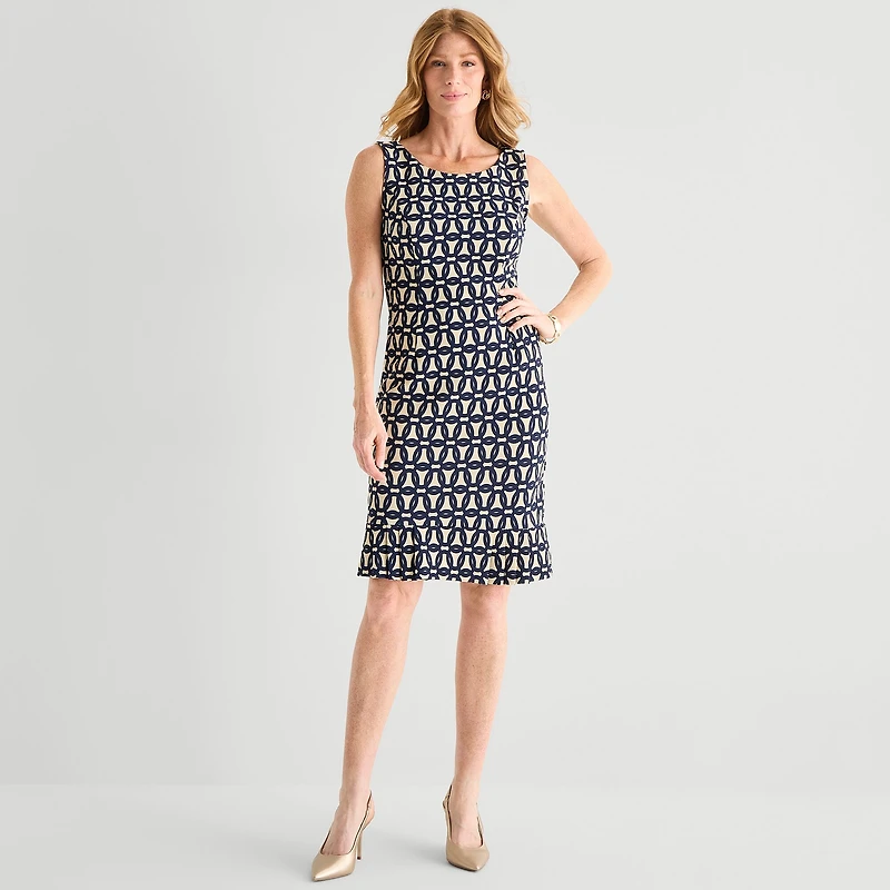 Maya Brooke Womens Abstract Jacket Dress