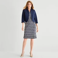 Maya Brooke Womens Abstract Jacket Dress