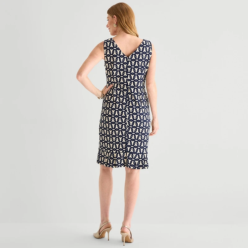Maya Brooke Womens Abstract Jacket Dress
