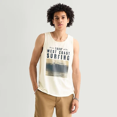 Arizona Mens Crew Neck Sleeveless Tank Top