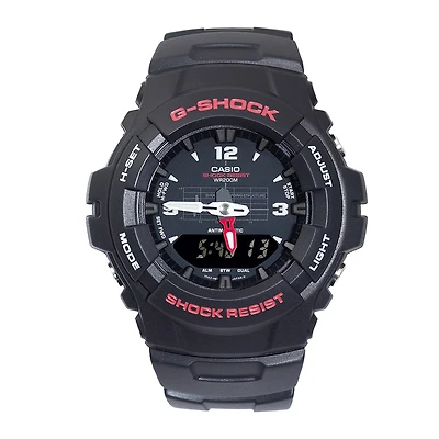 Casio G-Shock Mens Black Strap Watch G100-1bv