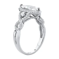 Womens 2 1/2 CT. T.W. Cubic Zirconia Sterling Silver Engagement Ring