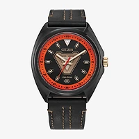 Citizen Tony Stark Marvel Mens Black Leather Strap Watch Aw2075-05w