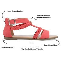 Journee Collection Womens Florence Flat Sandals