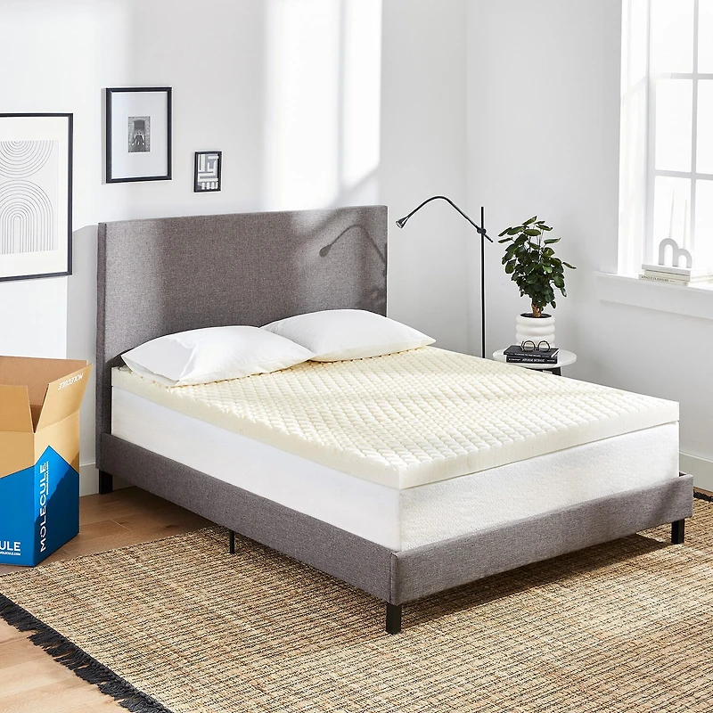 MOLECULE 3-Inch CopperWELL Plush Cooling Gel Infused Memory Foam Mattress Topper