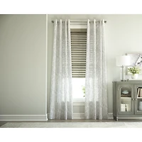 Fieldcrest Arden Soft Paisley Print Grommet Top Sheer Single Curtain Panel