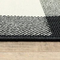 Covington Home Martinique Gingham Plaid 2'3"X7'6" Indoor Outdoor Rectangular Runner