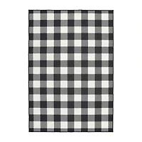 Covington Home Martinique Gingham Plaid Indoor Outdoor Rectangular Accent Rug