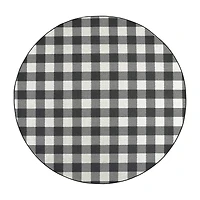 Covington Home Martinique Gingham Plaid 7'10" X Indoor Outdoor Round Area Rug