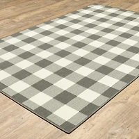 Covington Home Martinique Gingham Plaid Indoor Outdoor Rectangular Area Rug