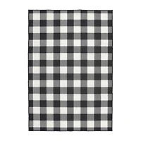 Covington Home Martinique Gingham Plaid Indoor Outdoor Rectangular Area Rug