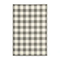 Covington Home Martinique Gingham Plaid Indoor Outdoor Rectangular Area Rug