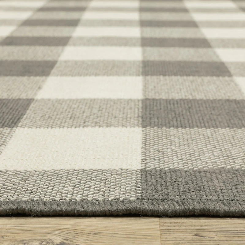 Covington Home Martinique Gingham Plaid Indoor Outdoor Rectangular Area Rug