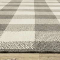Covington Home Martinique Gingham Plaid Indoor Outdoor Rectangular Area Rug