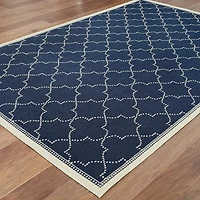 Covington Home Martinique Scallop Trellis Indoor Outdoor Rectangular Area Rug