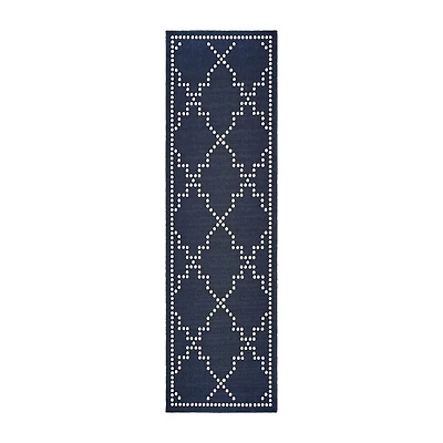Covington Home Martinique Trellis 2'3"X7'6" Indoor Outdoor Rectangular Runner