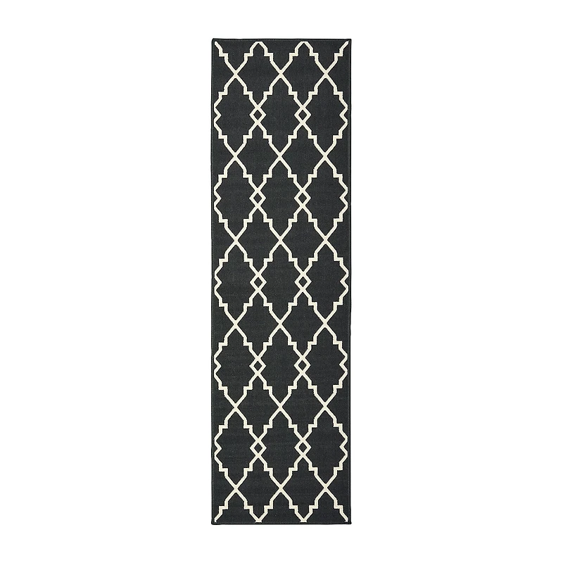Covington Home Martinique Intricate Trellis 2'3"X7'6" Indoor Outdoor Rectangular Runner