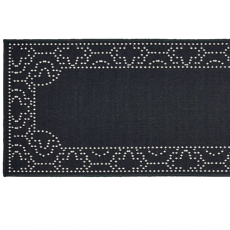 Covington Home Martinique Bordered 2'3"X7'6" Indoor Outdoor Rectangular Runner