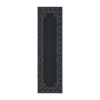 Covington Home Martinique Bordered 2'3"X7'6" Indoor Outdoor Rectangular Runner