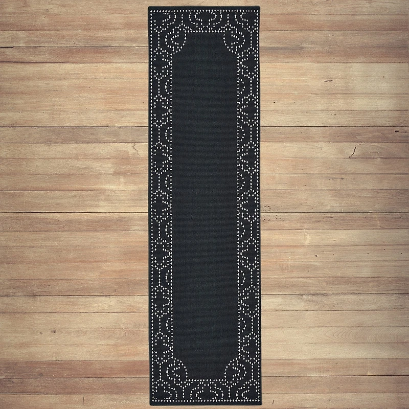Covington Home Martinique Bordered 2'3"X7'6" Indoor Outdoor Rectangular Runner