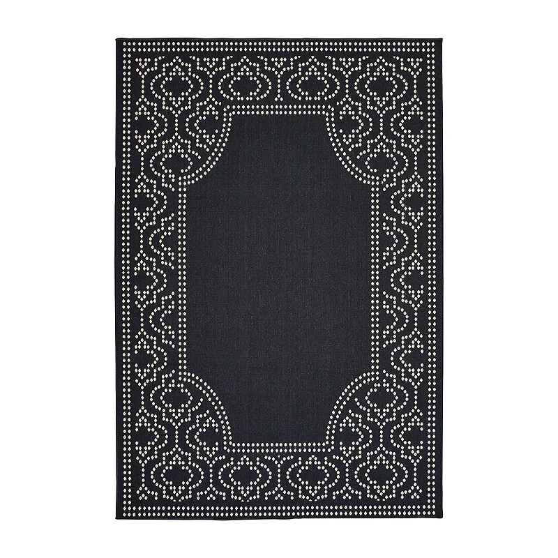 Covington Home Martinique Bordered Indoor Outdoor Rectangular Accent Rug