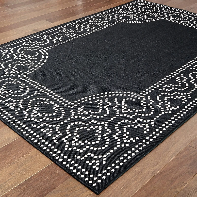 Covington Home Martinique Bordered Indoor Outdoor Rectangular Accent Rug
