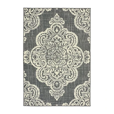 Covington Home Martinique Center Medallion Indoor Outdoor Rectangular Accent Rug
