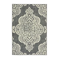 Covington Home Martinique Center Medallion Indoor Outdoor Rectangular Accent Rug