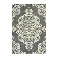 Covington Home Martinique Center Medallion Indoor Outdoor Rectangular Area Rug