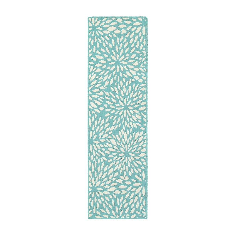 Covington Home Marquesas Blooms 2'3"X7'6" Indoor Outdoor Rectangular Runner