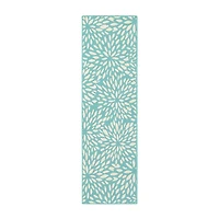 Covington Home Marquesas Blooms 2'3"X7'6" Indoor Outdoor Rectangular Runner