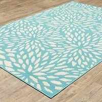 Covington Home Marquesas Blooms Indoor Outdoor Rectangular Acccent Rug