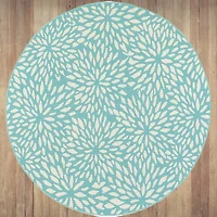 Covington Home Marquesas Blooms 7'10"X7'10" Indoor Outdoor Round Area Rug