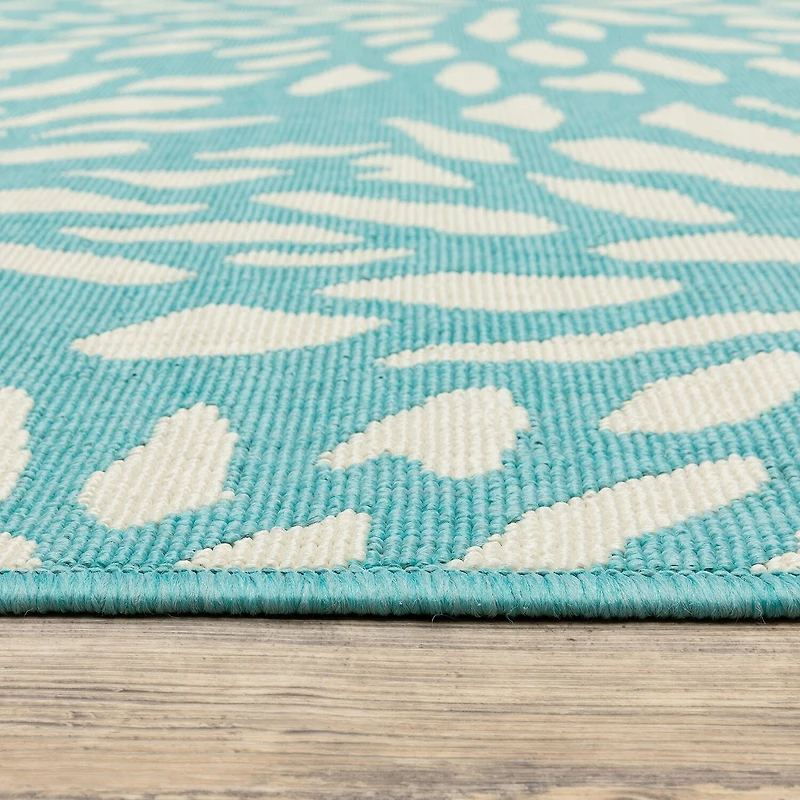 Covington Home Marquesas Blooms Indoor Outdoor Rectangular Area Rug