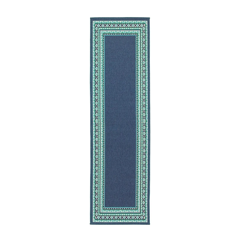 Covington Home Marquesas Border 2'3"X7'6" Indoor Outdoor Rectangular Runner