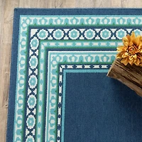 Covington Home Marquesas Border 2'3"X7'6" Indoor Outdoor Rectangular Runner