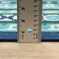 Covington Home Marquesas Border 7'10"X7'10" Indoor Outdoor Round Area Rug